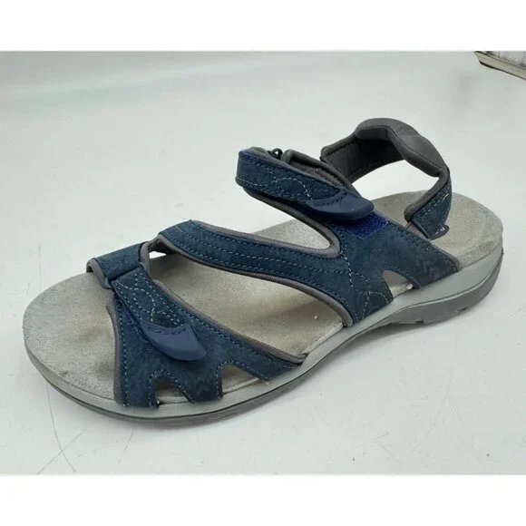 Dr. Scholls Women's Adelle Sandals Size 10M Navy Suede Comfort Casual Strappy - Picture 10 of 12